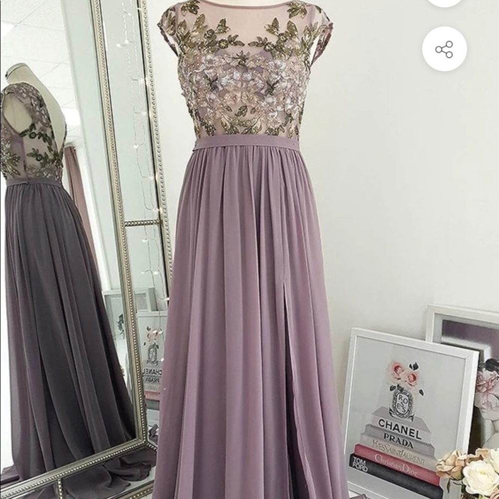 Lavender Maxi Bridesmaid Dress